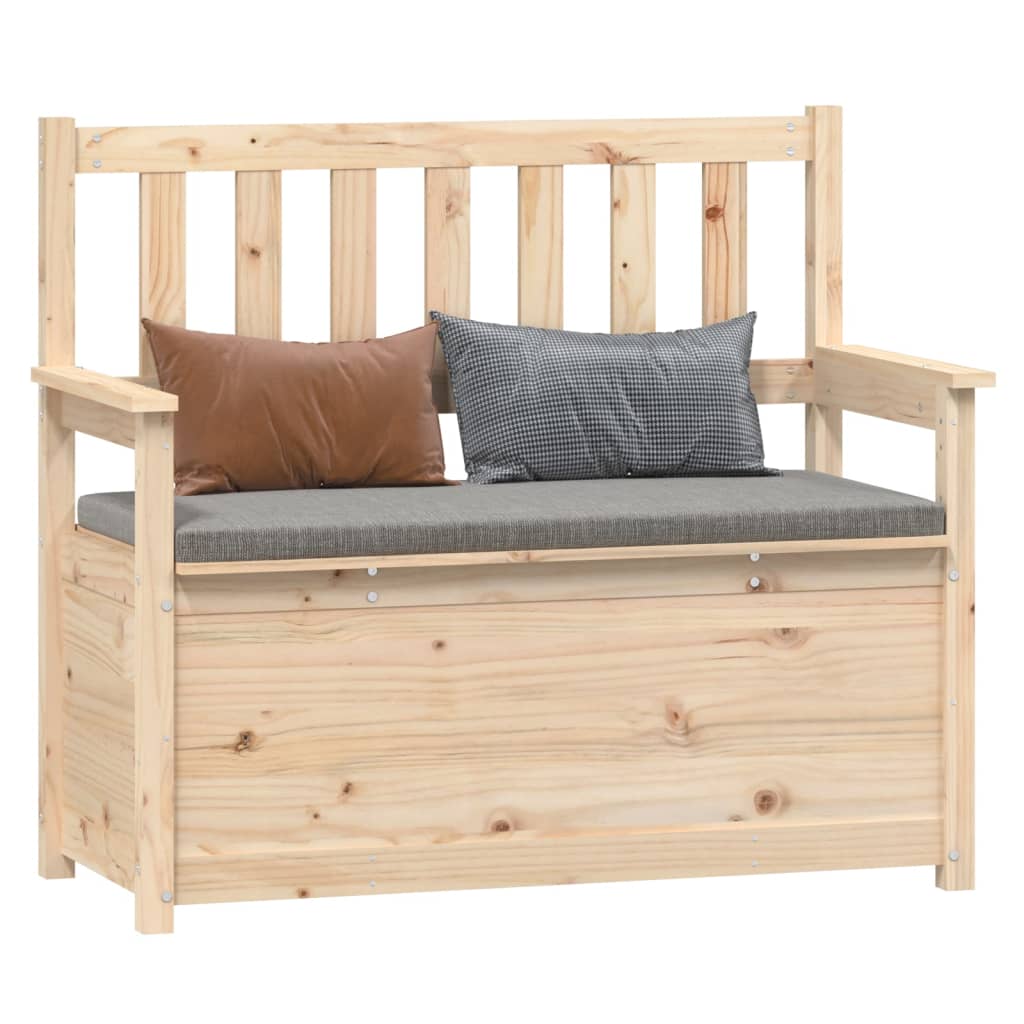 Vidaxl Bench, 112.5X51.5X96.5 Cm, Solid Pine Wood