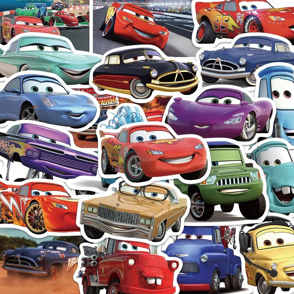 10 30 50Pcs Funny Disney Cars Cartoon Stickers Cool Lightning Mcqueen Anime Sticker Stationery Notebook Phone Decals Decoration