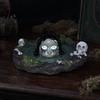 Durable Resin Ashtray Halloween Scary Ghost Ashtray, Spooky Water Skull Haunted House Decor Ash Tray for Living Room, Home Office Desk