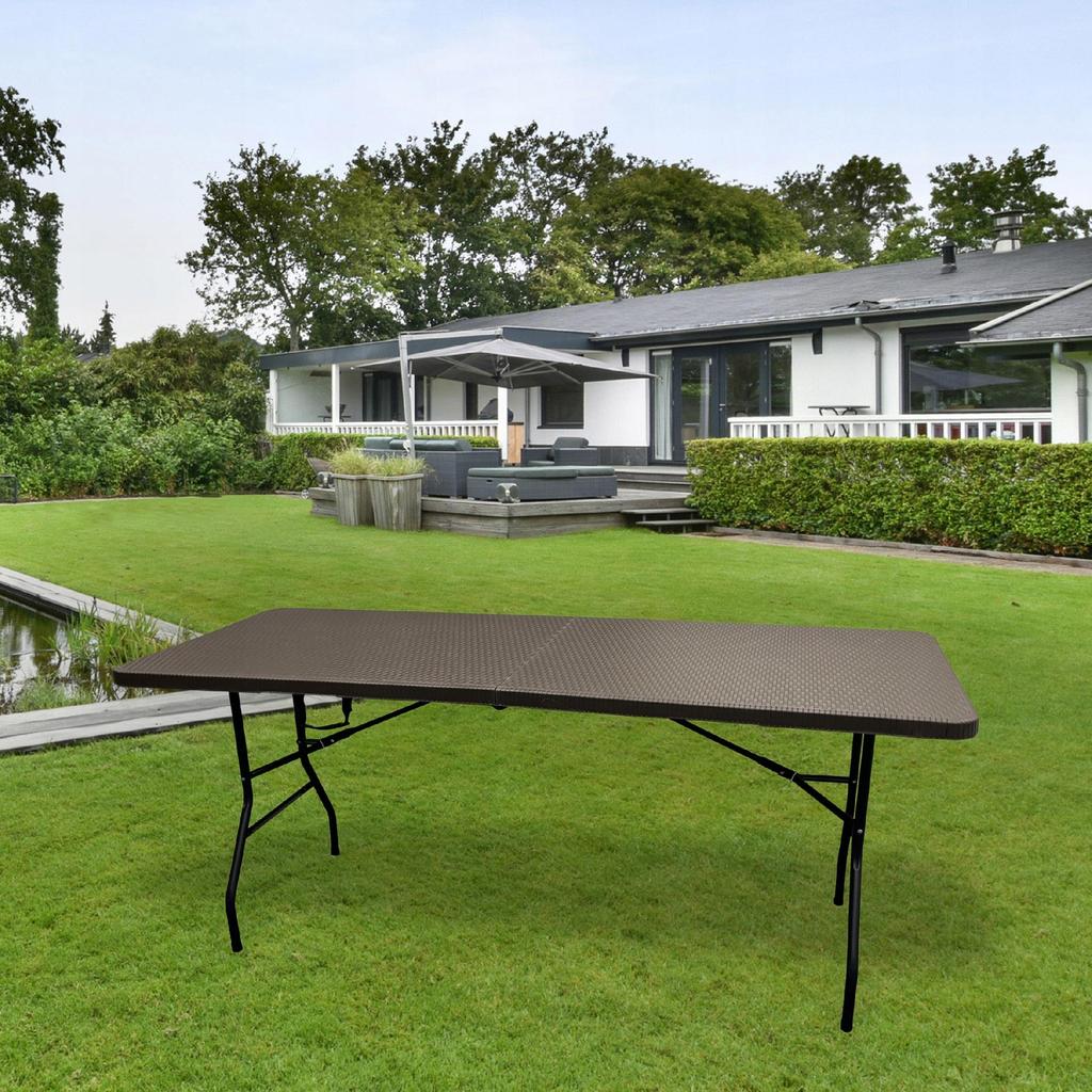 GARDEN TABLE CATERING FOLDABLE EXTENDABLE TOURIST SUITCASE 180 Cm