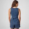 2025 Women's Fashion Sleeveless High-Waisted Denim Shorts Set