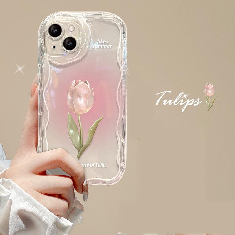 Pink Heart Tulip Flower Case For Infinix Note 40 30 Pro Zero 30 Hot 40i 30i 30 Play Smart 8 Tecno Spark 20 Cover Soft Capa