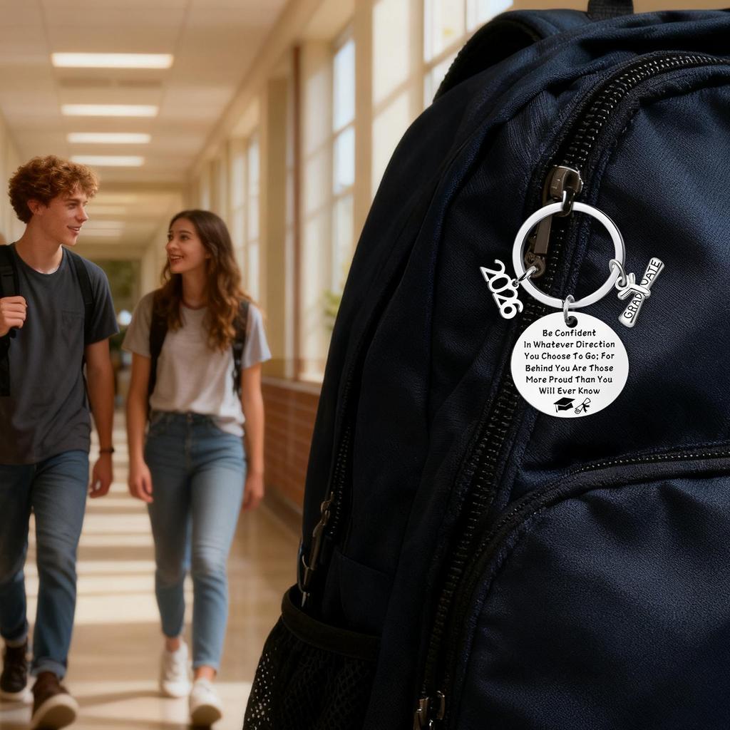 Graduation Keychain 2026 Graduate Bag Pendant Keepsake High School Graduation Keyring for College University Student Son
