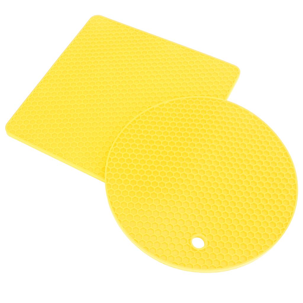 5 PCS 2 Round 3 Silicone Mat Multipurpose Hot Pads for Hot Dishes Tables