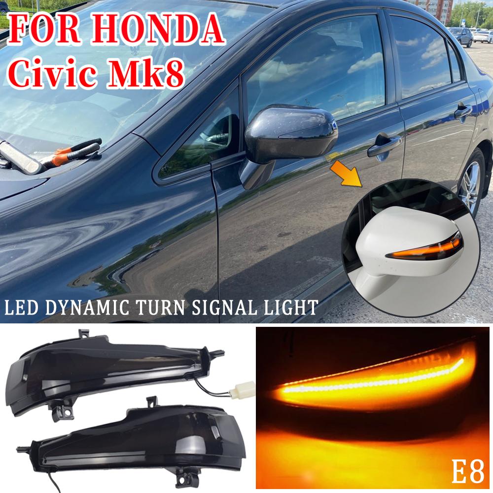 Dynamische Blinker LED Rückspiegel Anzeige Blinker Repeater Licht Für Honda Civic Mk8 Limousine FD1 FD2 FD3 für Civic 2D