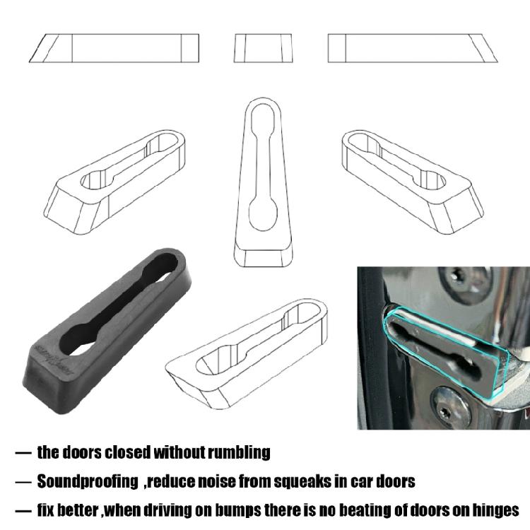 Car Door Lock Silencers Cushions Auto Lock Buffer Pads Soundproofing Door Lock Dampers Vehicle Accessories for Car