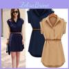Elegant Summer Women's Shirt Dress In Chiffon With A Casual And Loose Fit