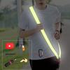 Reflecterende banden voor wandelen in het donker, reflecterende riem met hoge zichtbaarheid, verstelbare elastische reflecterende heupriem voor hardlopen