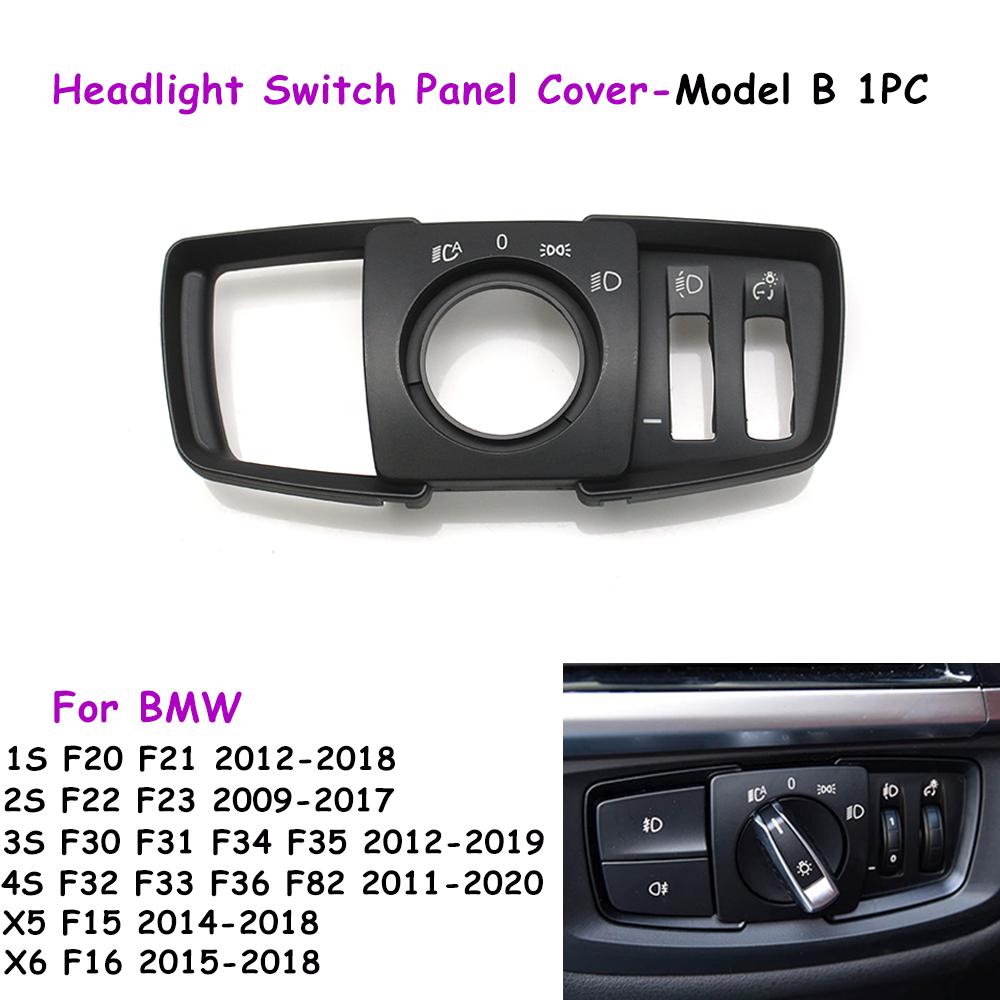 F45 F46 F30 F32 F15 F16 F85 F86 Car Dashboard Headlight Switch Rotary Button Cap Headlamp Cover Panel For BMW X5 X6 2 3 Series