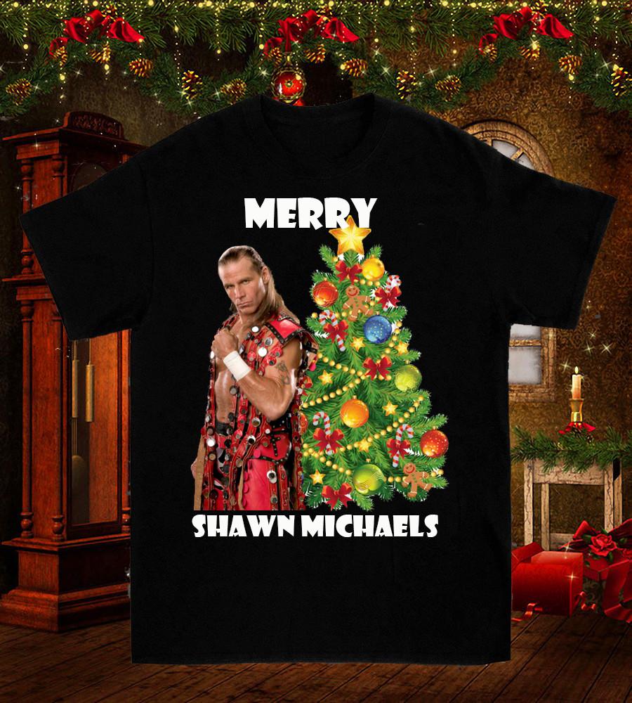 Merry Shawn Michaels christmas Tshirt Unisex Tee Size S To 4XL MO316 Unisex T-Shirt S