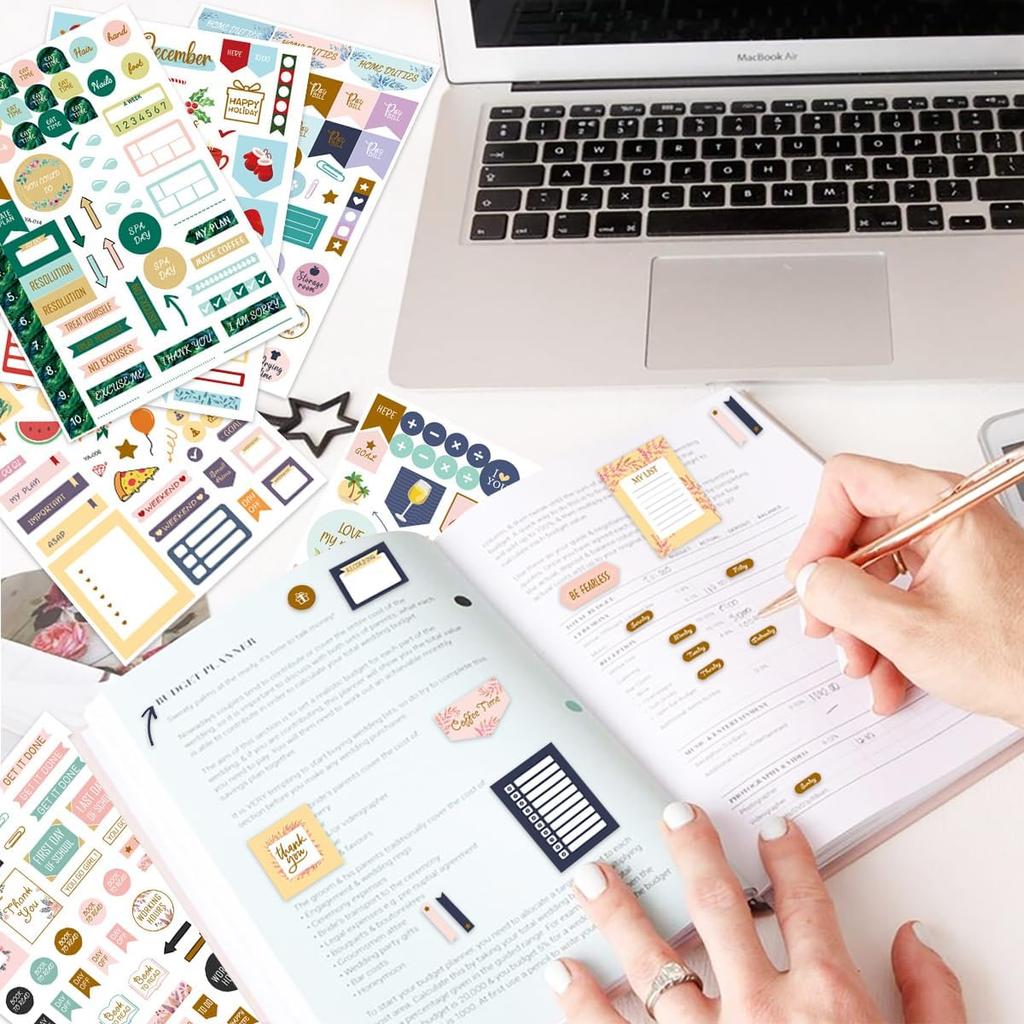 Aesthetic Planner Stickers -27 Sheets/1230+ Planner Stickers, Cute Daily Planner Stickers Perfect Planner Accessories for Planning or Decorating