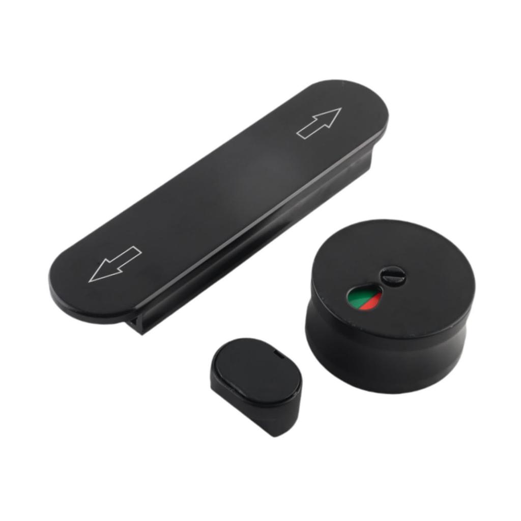 Quiet Push Lock Bathroom Sliding Door Bolt Zinc Alloy Partition Door Lock with Occupancy Indicator Easy Installation