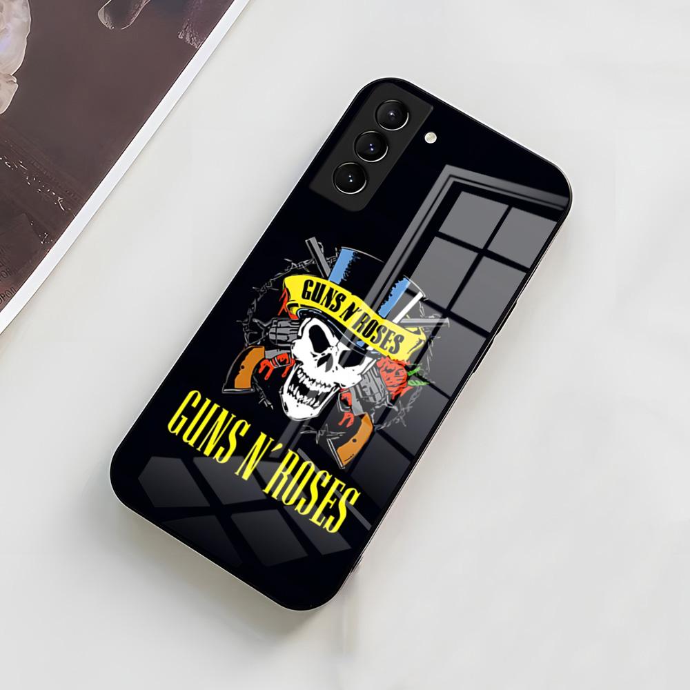 

G-Guns N Roses Phone Case For Samsung A56 A36 A26 A16 A15 A25 A35 A55 A14 A34 A24 A54 Glass Case Samsung A23