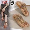 Böhmische Sandalen Damen Ethnische Große Größe Set Toe Flache Sandalen Frauen