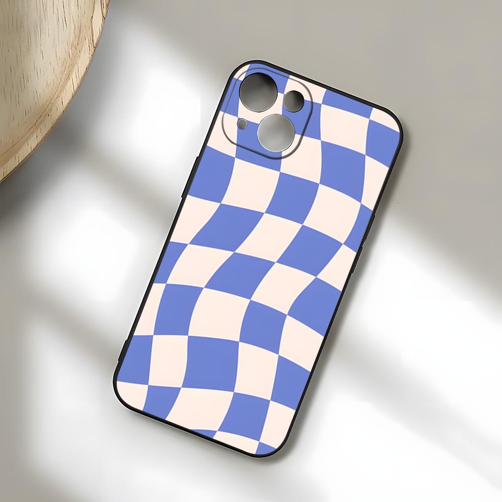 C-Checkerboard Phone Case For IPhone 17 Pro Max 15 Pro 16 14 Plus 12 13 Mini 11 Pro Shockproof Soft Cover