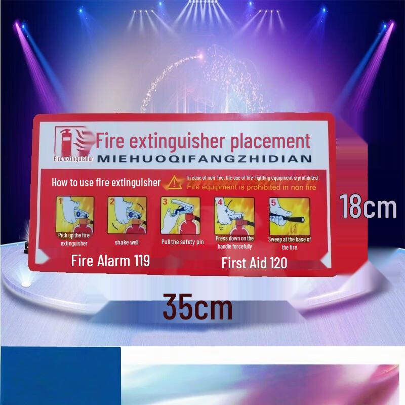 WEZHO Fire Extinguisher Placement Instruction Sign