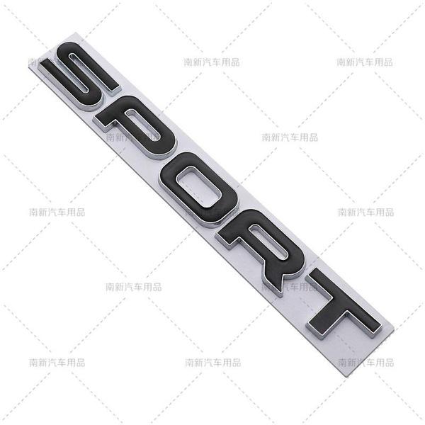 2pcs/lot 3D Metal SPORT Car Emblem Auto Badge Rear Trunk NamePlate Stickers Side Fender Decal