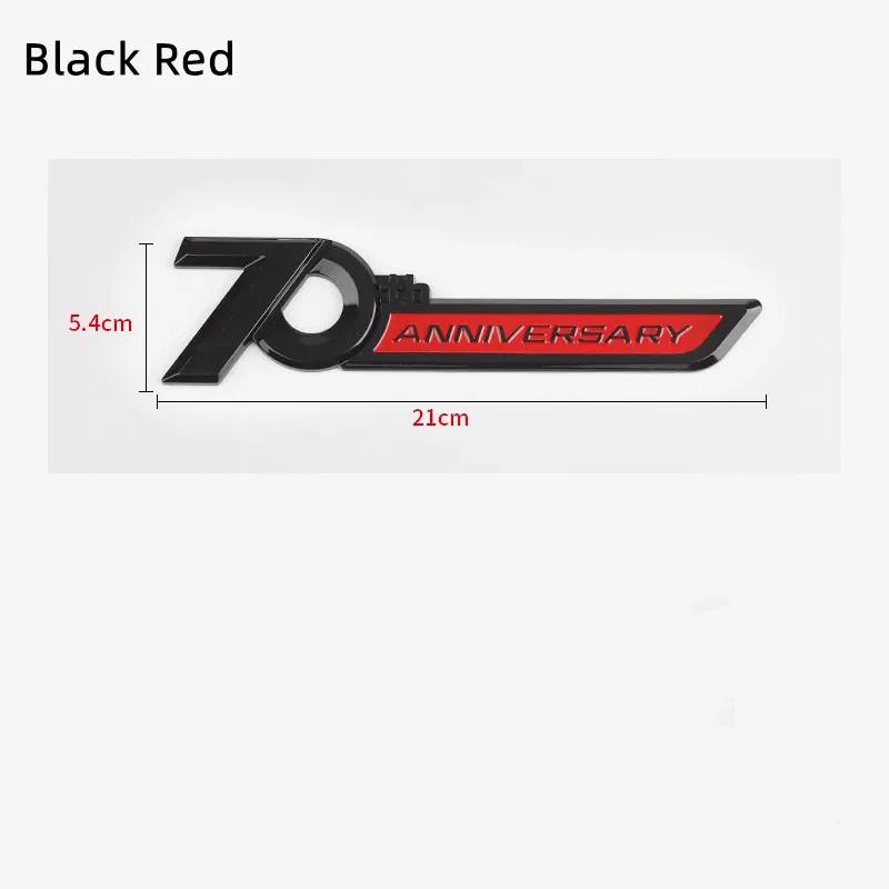 3D ABS 70th Anniversary Logo Car Side Fender Rear Trunk Emblem Badge Sticker Decals For Toyota Land Cruiser LC200 LC300 FJ200