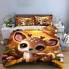 Adorable Deer Set For Decoration Exquisite Three-Piece Bedding Set Gift For Kids And Adults