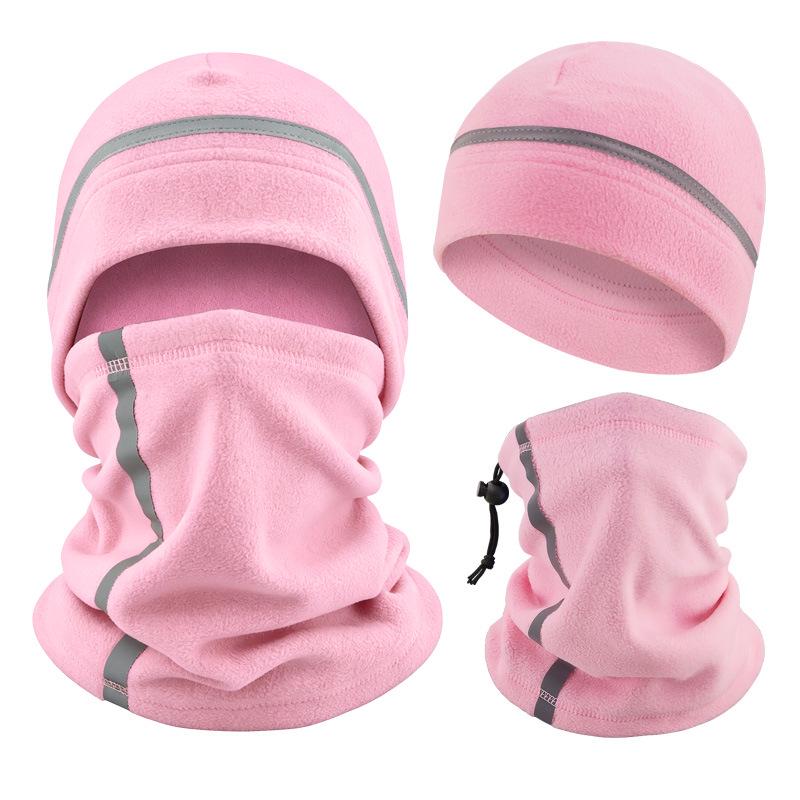 Reflective Warm Hat & Scarf Set for Autumn/Winter Cycling - Night Riding Cold Protection with Mask