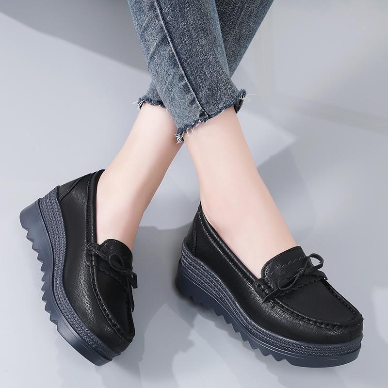 Damen Slipper Plateau Klobig Dame Sommer Lässig Klassisch Büro Dame Dicke Sohle Höhenerhöhung Shake Schuhe