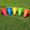12 Pieces PE Cone Portable Replacing Solid Color 23cm Basketball Football Sport Training Cones Aid Accessories