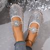 Flats Bling Flower Sandals Trend Women Mary Jane Shoes Spring New Lolita Shoes 2025 Designer Casual Loafers Dress Party Zapatos