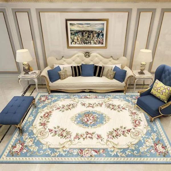 European Style Living Room Carpet Sofa Coffee Table Carpet Large-area Bedroom Bedside Carpet