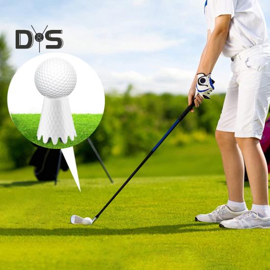 8Pcs Unbreakable Golf Tees Stable Structure Wear Resistant Unique Ripple Design Outdoor Indoor Golf Simulator Tees for Training