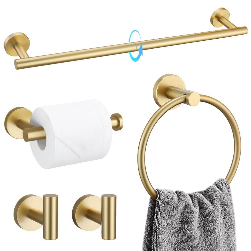Rustproof Bath Towel Holder 5 Pieces Towel Bar Set Premium Quality Bathroom Hardware Set  Hotel