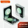 Toocki Transparent Drop-Proof Phone Case for Samsung Galaxy Z FLIP 6 - 3-Fold Protection Cover