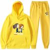 Men Women Hoodie Sweatpants Set Fleece Lined Tracksuit Casual Sportswear Winter