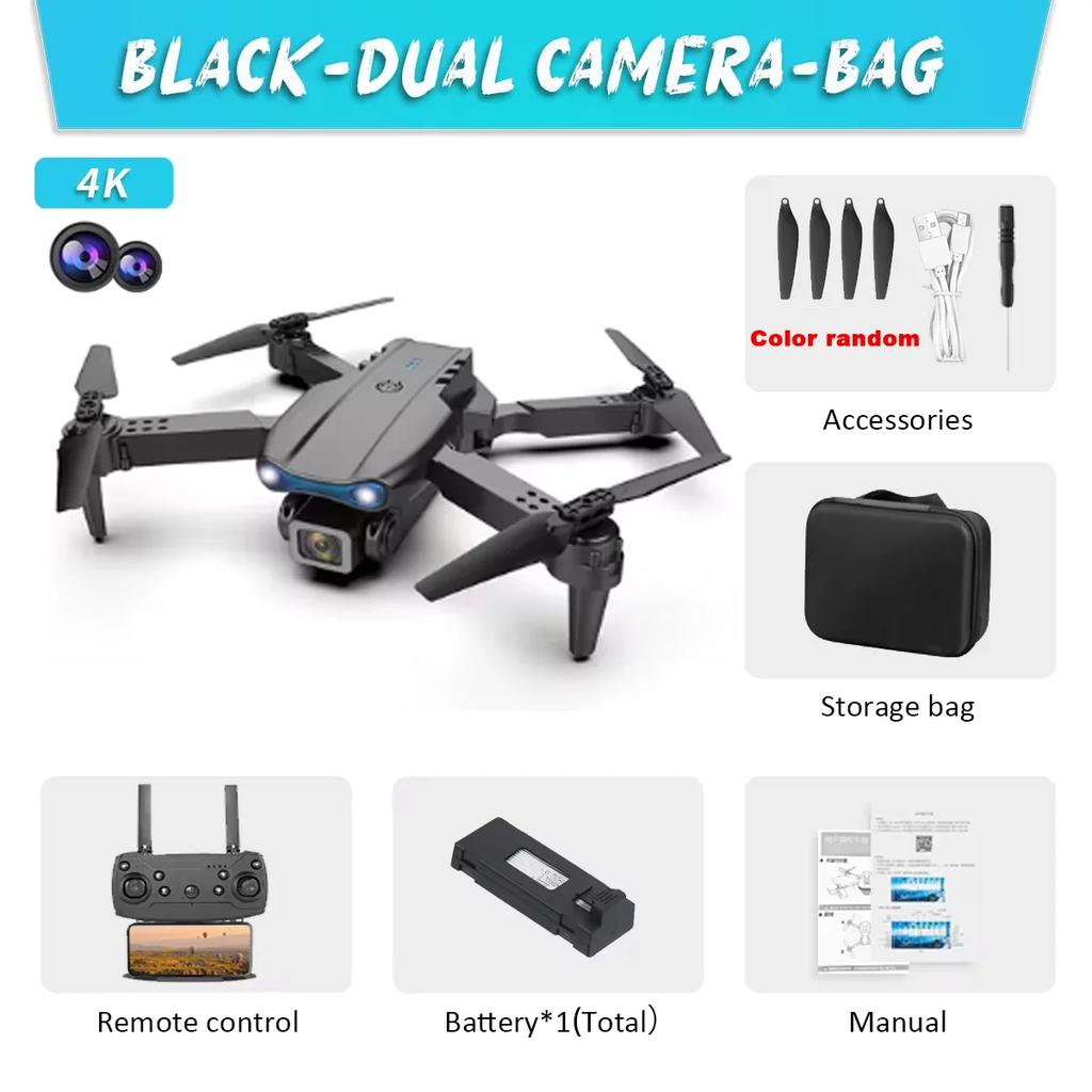 Professional HD E99 K3 Pro Drone 4k Dual Camera WIFI fpv Quadcopter Aircraft with Obstacle Avoidance for Aerial Photography
