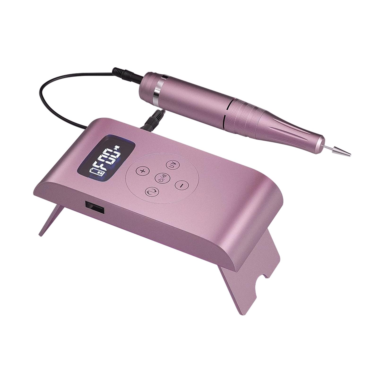 

Электрическая шлифовальная машина для ногтей, набор для полировки ногтей, 35000 об/мин с 6 сверлами и шлифовальными лентами для дома розовый