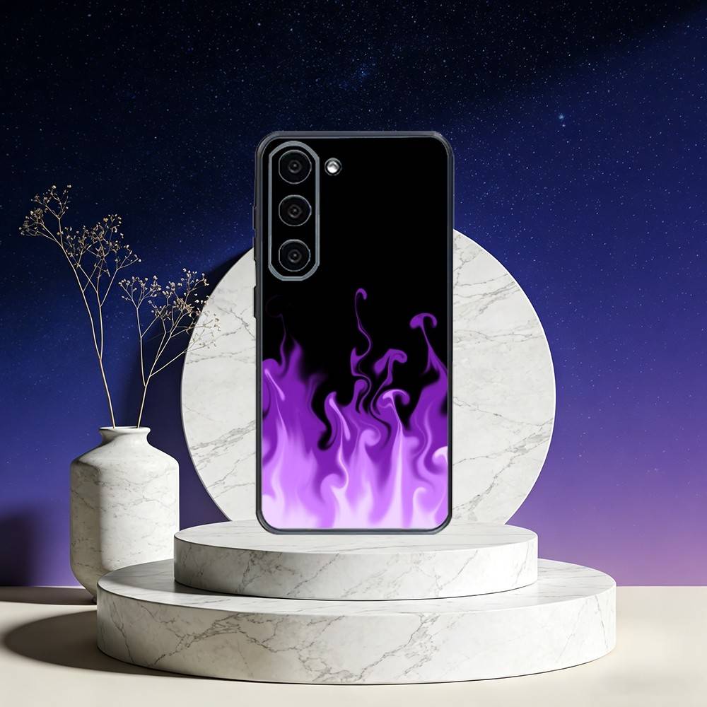 COOL Flame Phone Case For Samsung Galaxy A73,A72,A71,A70,A53,A52,A51,Others Soft Black Cover