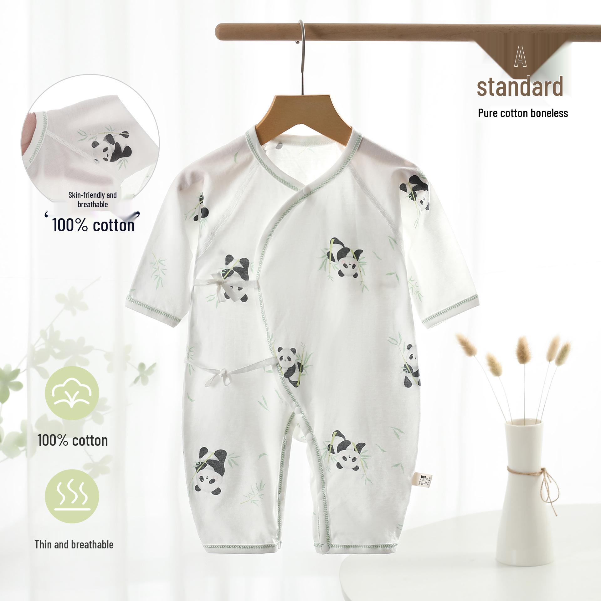 

Newborn Summer Cotton Butterfly Suit for Boys & Girls - Lightweight & Boneless 66 cm