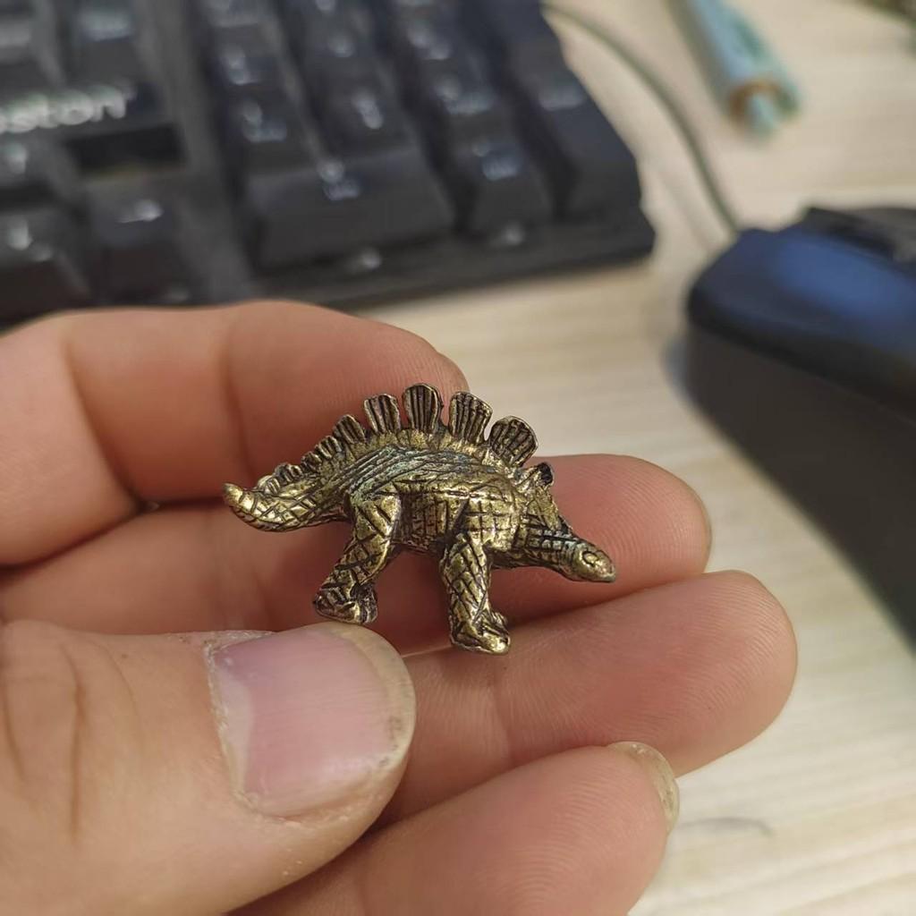 Dinosaur Desk Ornament Vintage Home Decor Figurine Bronze