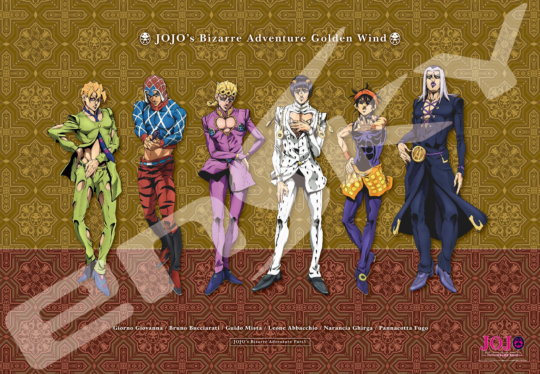 

Ensky 1000T Piece Jigsaw Puzzle Bizarre Adventure Golden Wind JoJo s (51x73.5cm)
