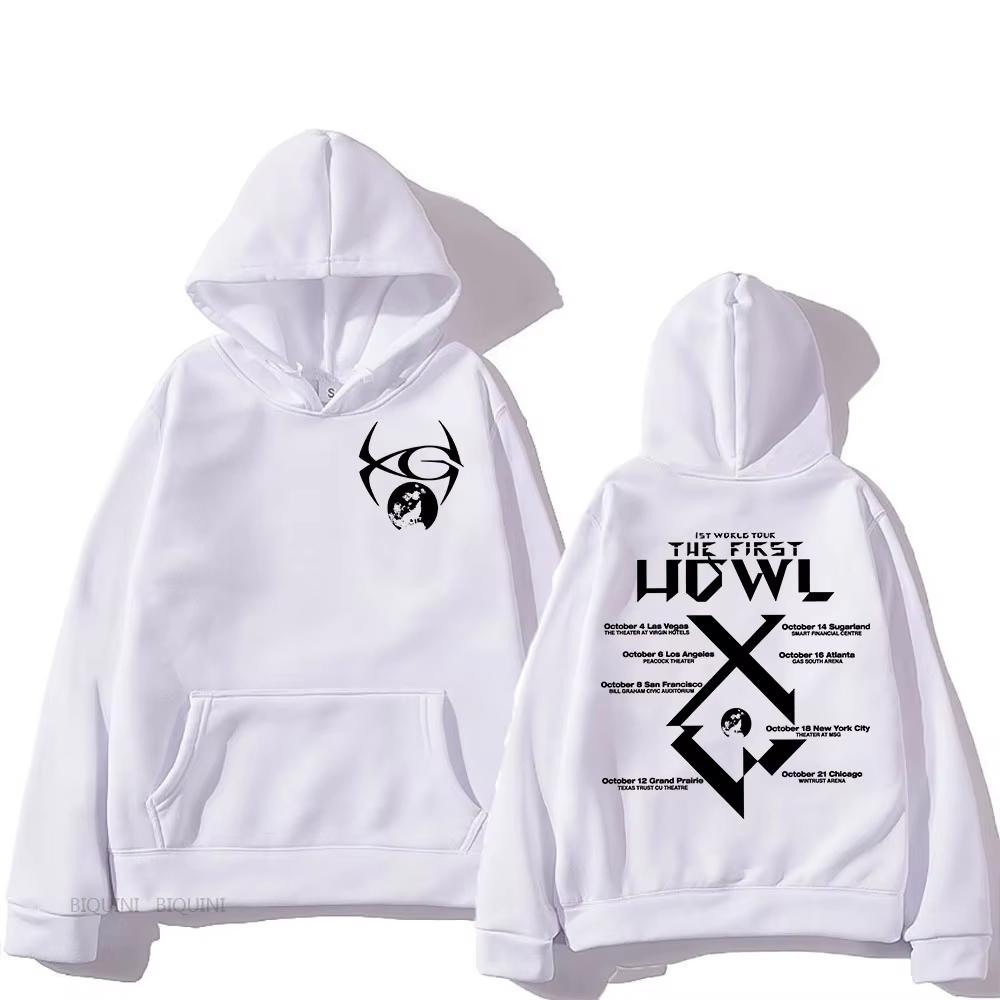 The First World Tour XG Band Graphic Hoodie Woke Up 2024 Album Print Sweatshirt Men Women Fan Casual Oversized Pullover Streetwear Tops