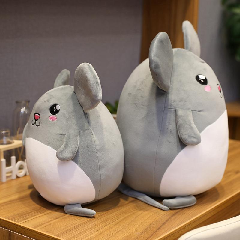 35cm-55CM Lovely Grey Rat Pillow Stuffed Animal Plush Toys For Girls Children Boys Toys Cute Mouse Dolls Birthday Gifts