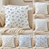 Fashion Small Florals Cushion Cover Pillowcase Ultra Soft Skin Friendly Fabric Cloud Like Comfort Concealed Zipper