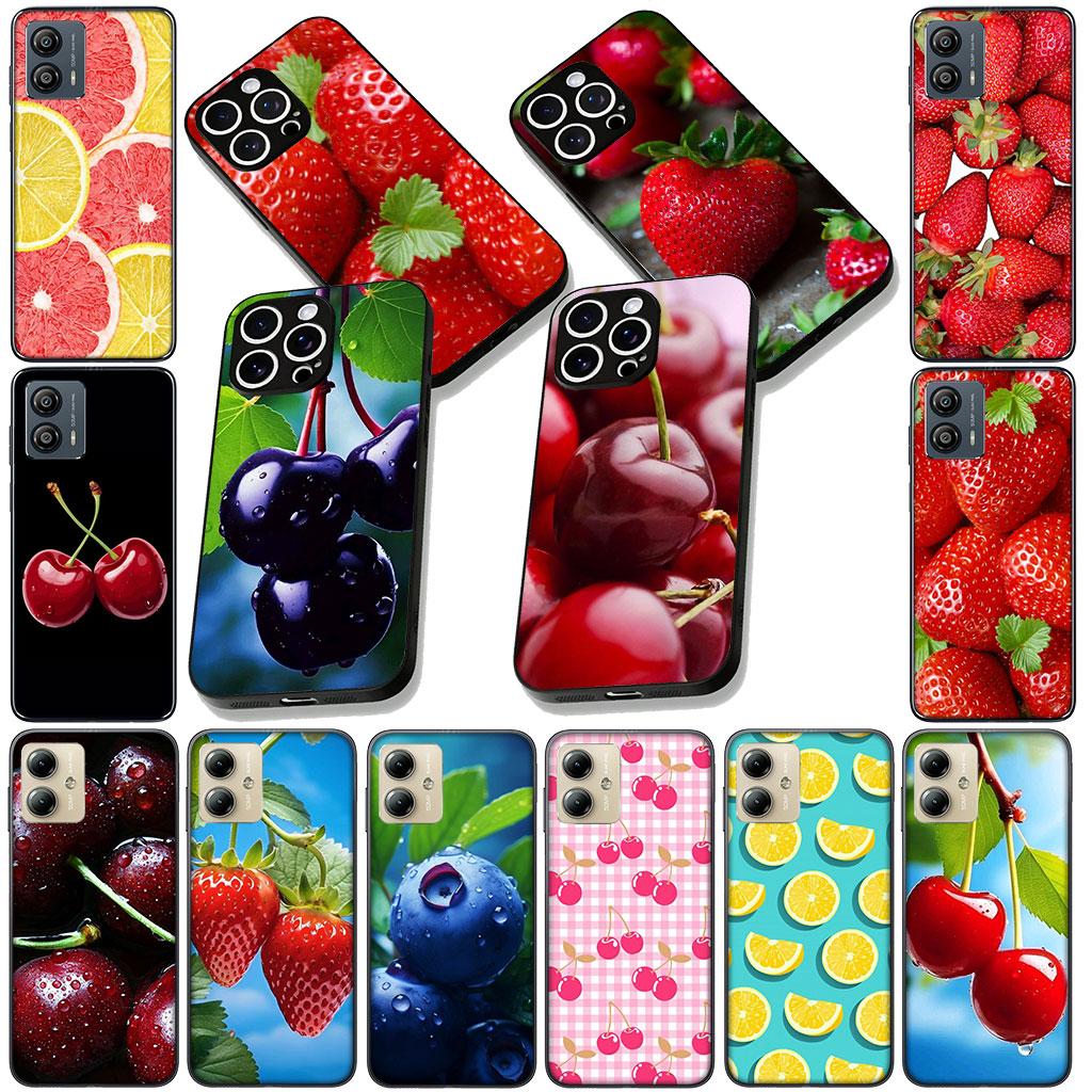 Cover for Motorola Moto Edge 70 60 Fusion NEO Pro G Stylus G56 G96 G52 G04 G05 20 Phone Case Cherry Strawberry fruit Avocado