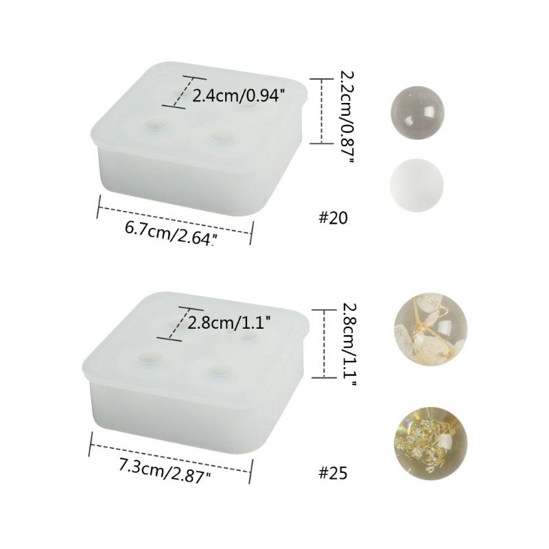 3D Small Round Ball Silicone Molds Epoxy Resin Mold DIY Craft Keychain Bracelet Mold Handmade Jewelry Making Tool