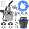 PZ19 Carburetor Carb Air Filter Fuel Line Kit for 50cc 70cc 90cc 110cc 125cc Tao Tao GK110 Baja SSR Apollo Coolster Chinese Kids Four Wheeler ATV Go