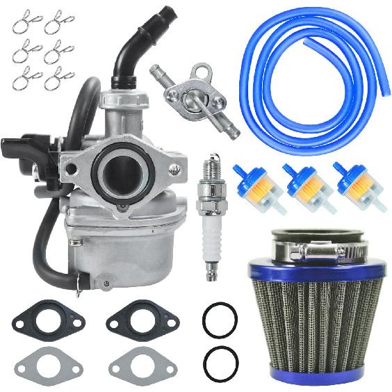 PZ19 Carburetor Carb Air Filter Fuel Line Kit for 50cc 70cc 90cc 110cc 125cc Tao Tao GK110 Baja SSR Apollo Coolster Chinese Kids Four Wheeler ATV Go