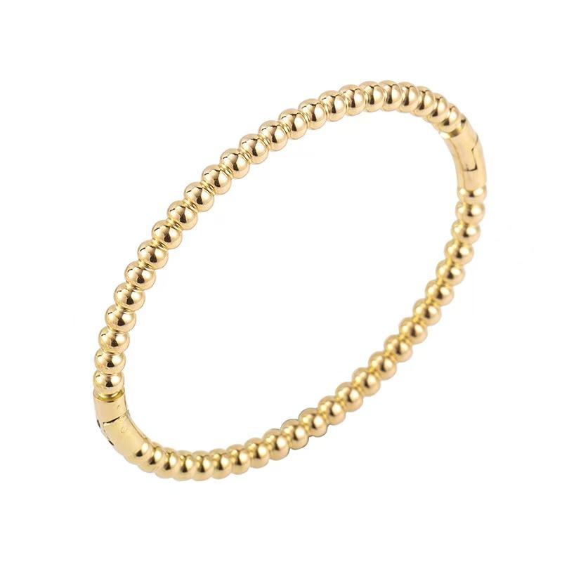 Manufacturer Direct Cross-Border Zhu Jie Electroplated Gold Stainless Steel Fashion Bracelet 18cm&fashion