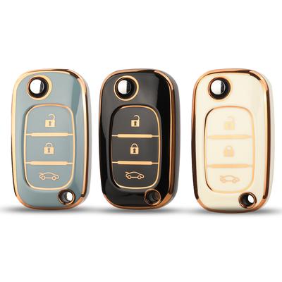 Jingyuqin 3B TPU Car Key Shell Case Fob For Renault Clio Kangoo Modus Megane For Benz Smart Fortwo 453 Forfour 2015 2016 2017