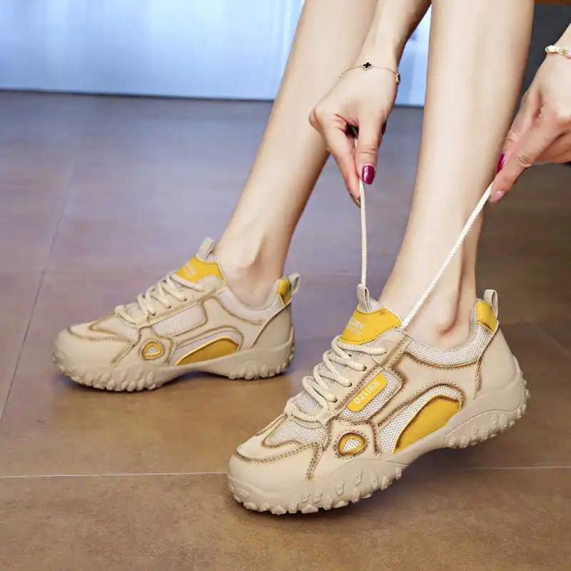 Modne Sznurowane Sznurowane =damskie Sneakersy Koszykówka Outdoorowe Buty Żółte Buty Dla Kobiety Sport Ładne Top Luksusowe Najwyższej Jakości