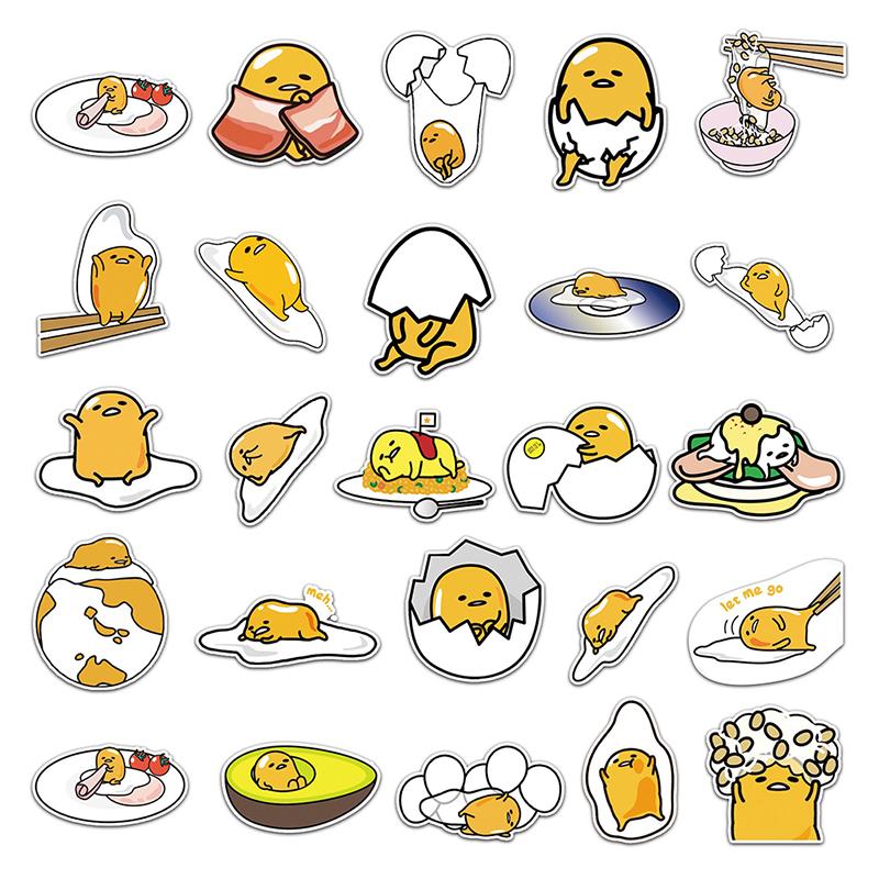 50Pcs/Set Cartoon Anime Gudetama Graffiti Stickers Waterproof Phone Toy Sticker