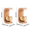 1/2 Stück Massive Holztürklingel Magnetische Ästhetische Messing-Windspiele Kabellose Klingel Türglocke Anhänger Heimdekoration Qualität